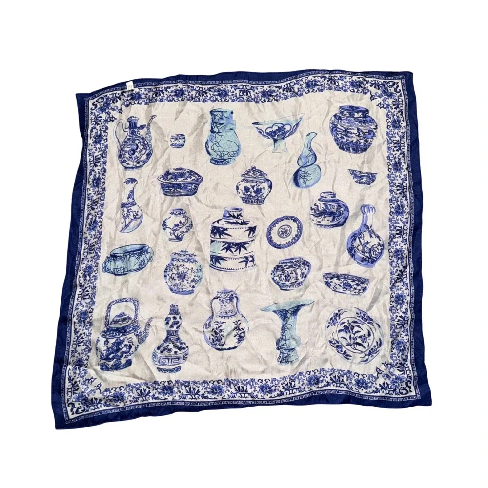 Silk Square Scarf Women 21